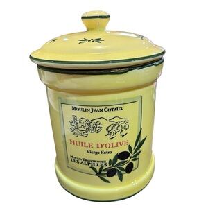 Hand-Painted Portuguese Olive Oil‎ Jar – Moulin Jean Cotaux Les Alpilles